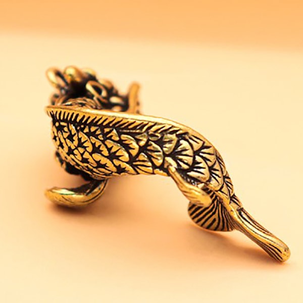 Mini Dragon Casting Animal Figurine Retro-tyylinen messinkiveistos