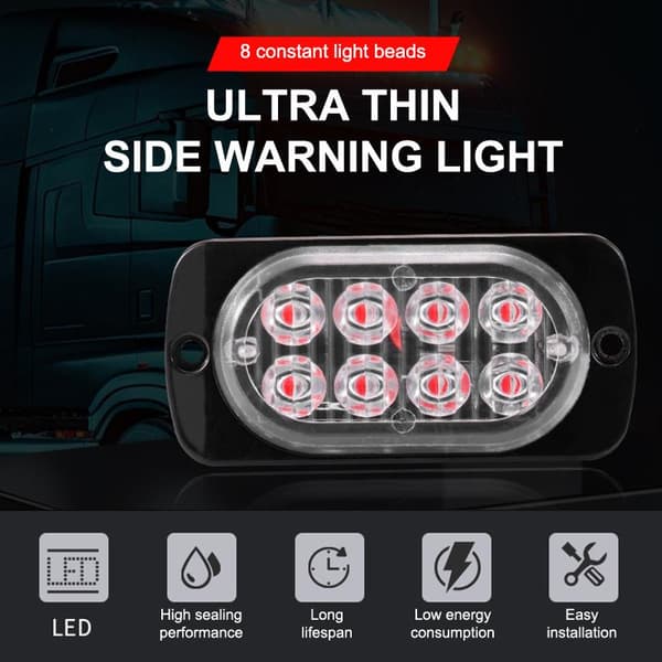 12V-24V Tåkelys LED Arbeidslys Flomlys 8LED Indikatorlys A3