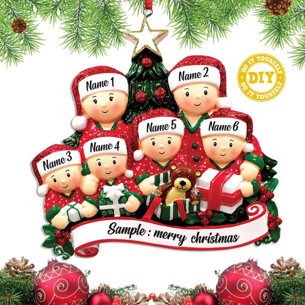 Juleanheng DIY Personlig Familie Julepynt For B
