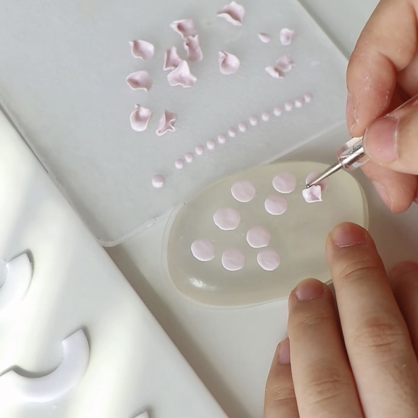 Pottery Tool Silikon Pad Dotting Tool Polymer Clay Form För DI C