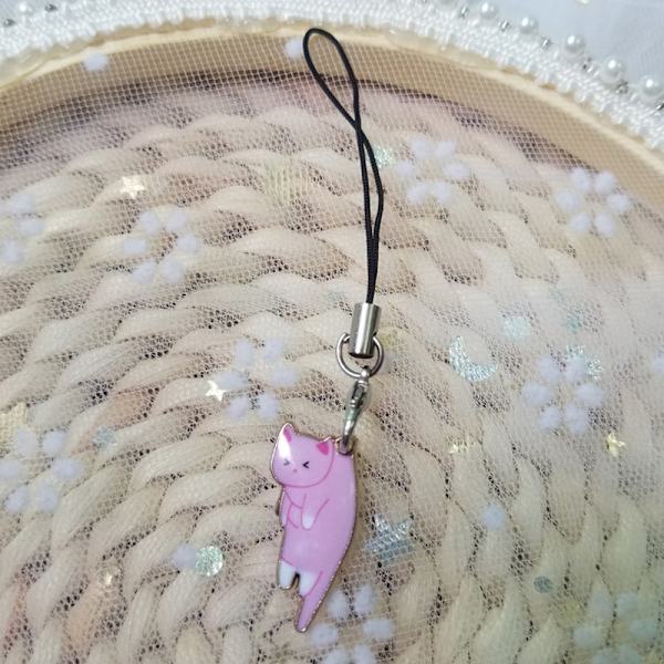 Mobiltelefon Lanyard Universal Cat Phone Strap Til IPhone Case Pink