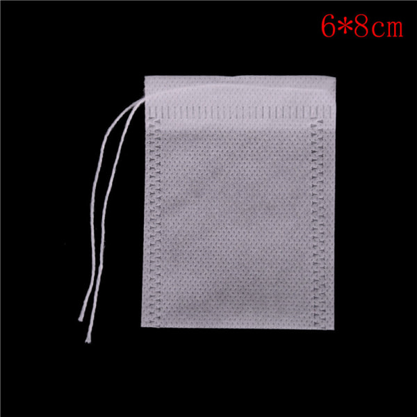 100 stk Non-woven tomme teposer String Heat Seal Filter Paper He 5*7cm