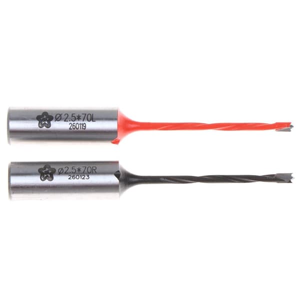 1 stk. 2,5x70 mm wolframcarbid-borebit med 10 mm skaft Black