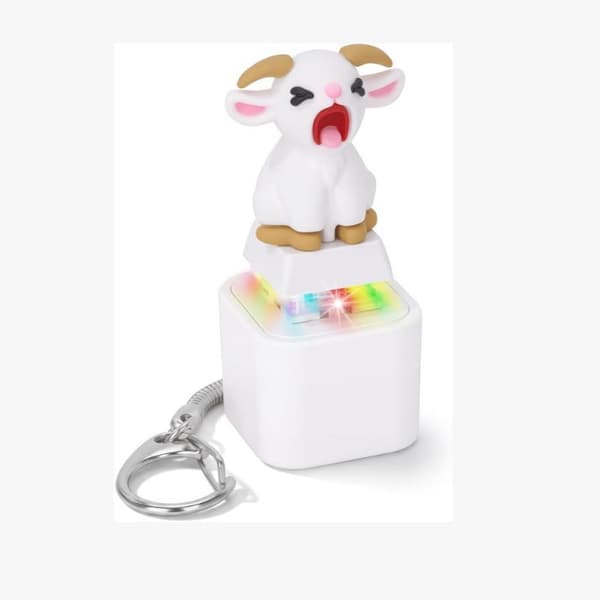 Kreativt Får Lyd Lys Nøglering Trykbar Fidget Legetøj Nøglering A2