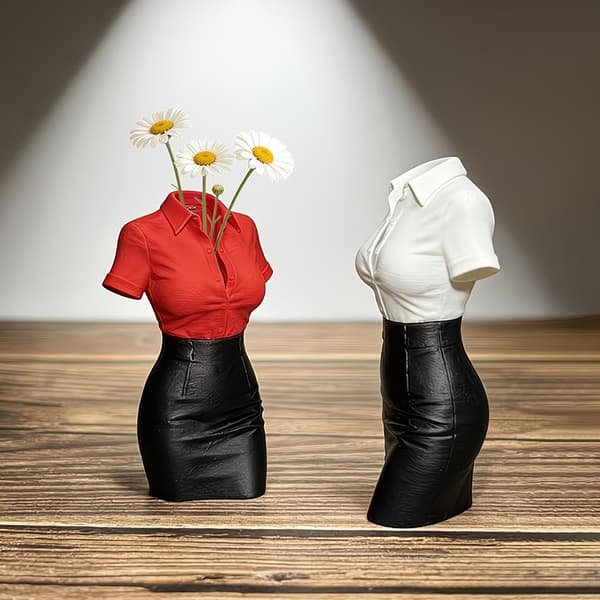 Kontor Kreativ Pynt OL Profesjonell Halvkropps Statue Vase A2