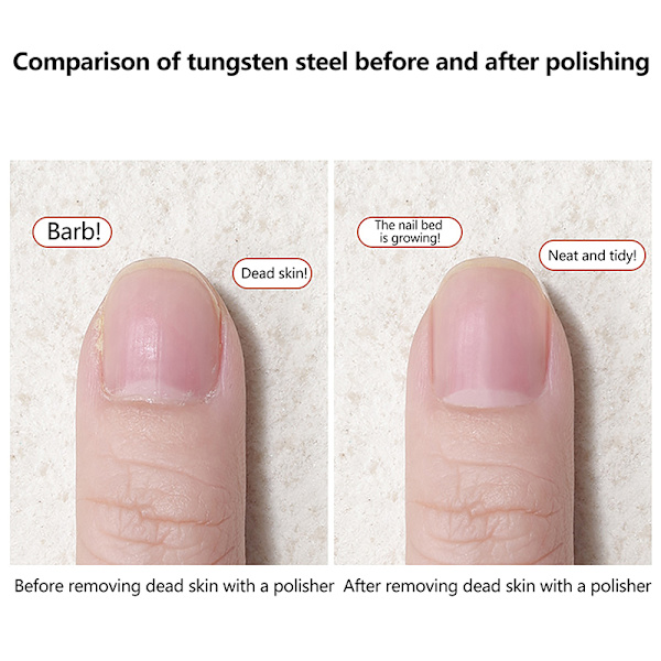 Volframiteräksinen Nail Art Drill Bit Geel pedikyyri poisto Rotary M F Silver
