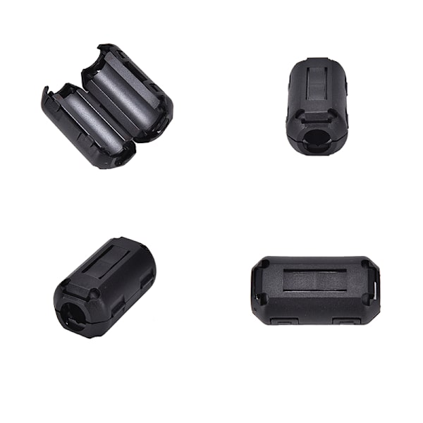 5 stk 3,5 mm støydemper EMI RFI Clip Choke Ferritt Core Cab black
