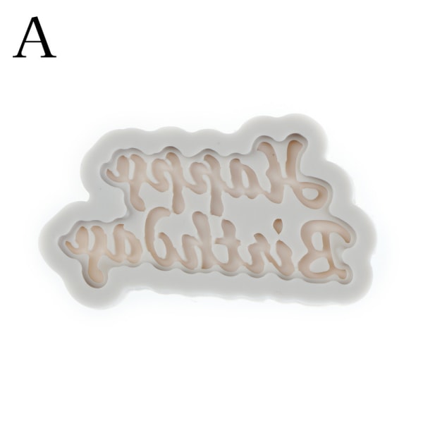 Vakker Gratulerer med dagen Shape Lace Cake Mold Cake Decor Pendan A