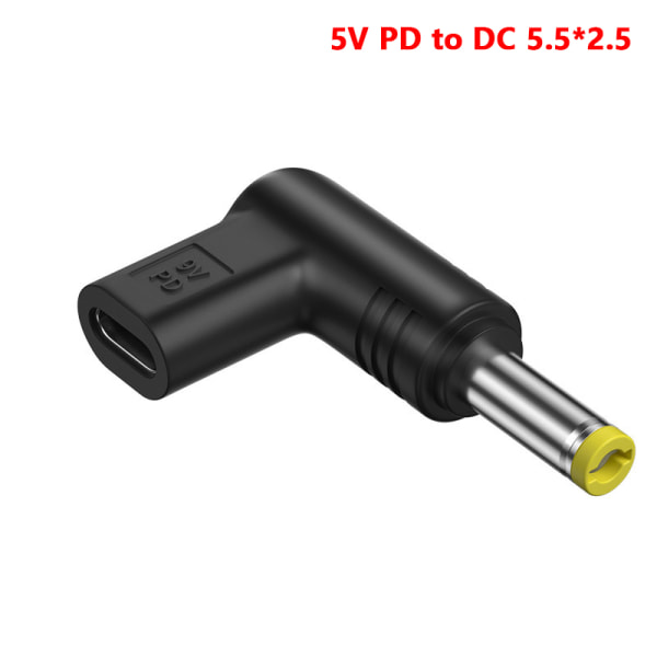 USB C PD til DC strømstik Universal 5/9/12V Type C til DC J 5V-5.5x2.5