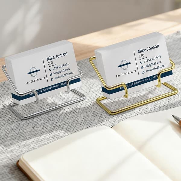 Visitkortholder Skrivebords visitkortholder Skilt holder D Silver