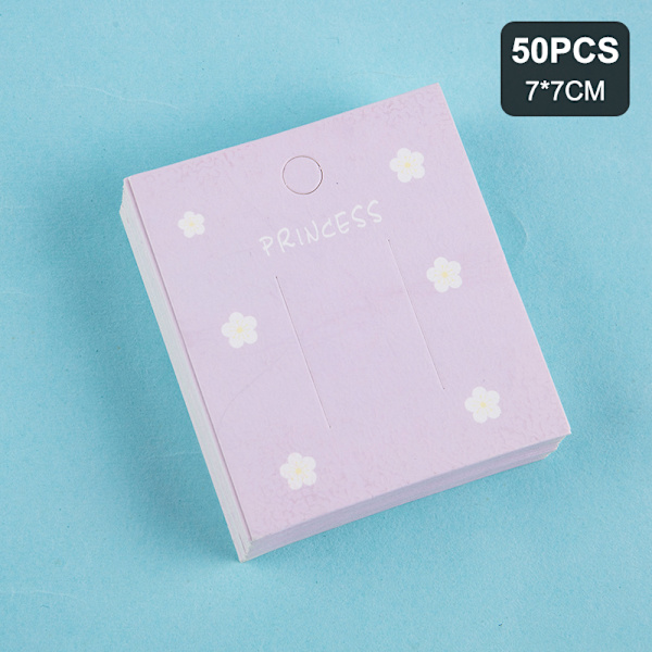 Hårclips Papirkort Hårtilbehør Smykker Display Kort Fas Purple