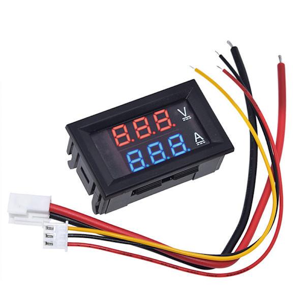 DC 10A Voltmeter Amperemeter LED Meter Måler Bil Motocykel Spænding