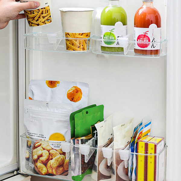4 Stk Kjøleskap Klassifisert Oppbevaring Gjennomsiktig skillevegg villsvin