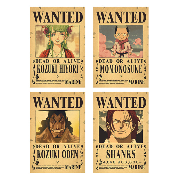 Anime hängande bild Pirate King Bounty Order Poster 1-41 Kraf A9