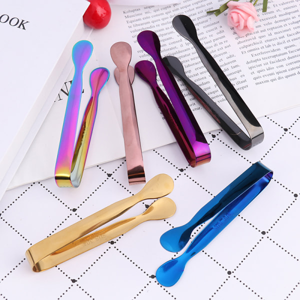 11 cm tång i rostfritt stål Clip Bröd Ice Clamp Ice Tong Bar K Gold