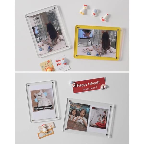 1 st transparent fotoram Akryl magnetisk displayram Post 130×90mm