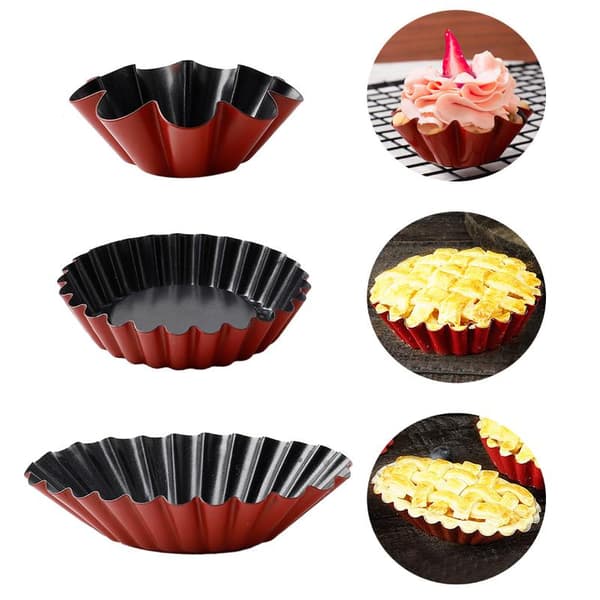 1 stk Mini Paiformer Eggterteformer Karbonstål Nonstick Terte C