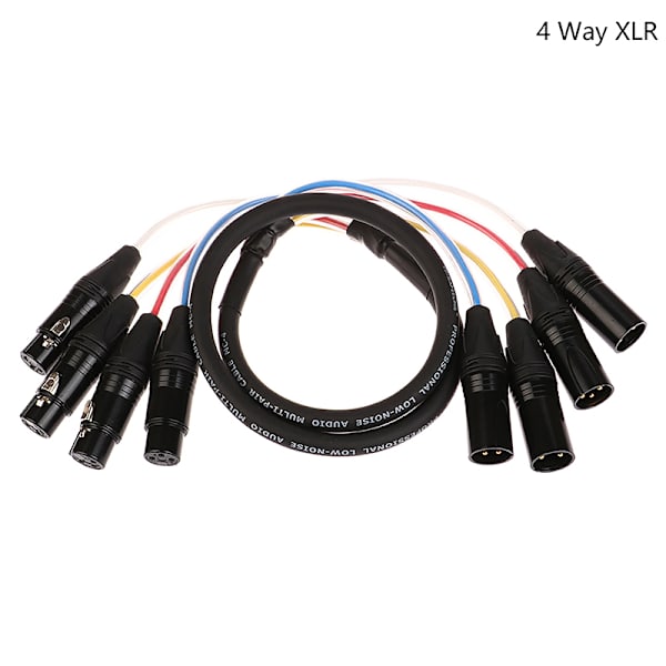 2 4 6 kanals 3-stifts XLR-kabel hane till hona Balanserad o förlängning B