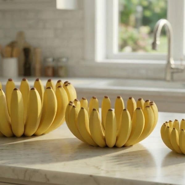 Kreativ bananformad förvaringsbricka 100mm