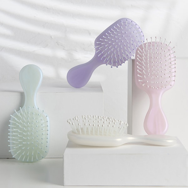 Mini Comb Air Cushion Comb Antistaattinen kampapäänahan hierontaharja Purple Round