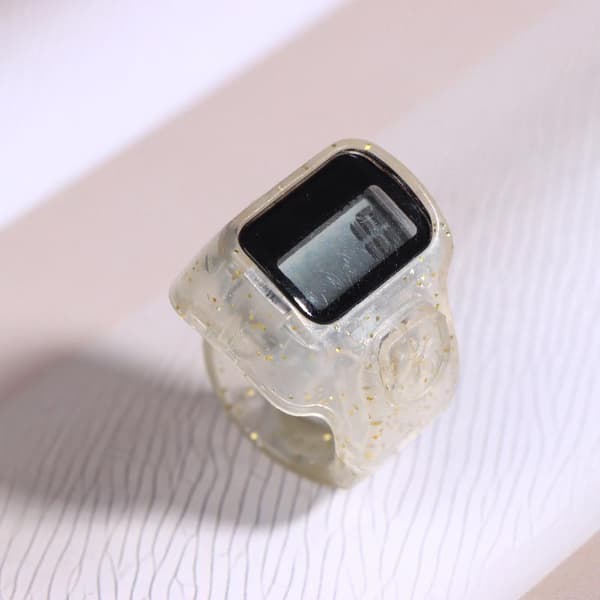 Fingertæller Klik Manuel Digital Klikker Mini LCD Digital Ha Silver 1Pcs