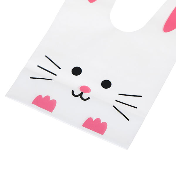 50 stk e Long Bunny Ear Gavepose Påske Candy Gift Plastic Part Blue
