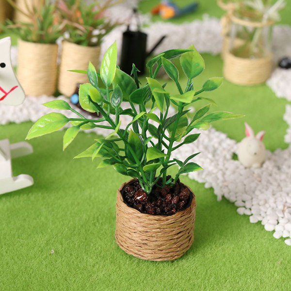 1:12 Dollhouse Mini Orange Tree Potted Green Potted s Home Gard