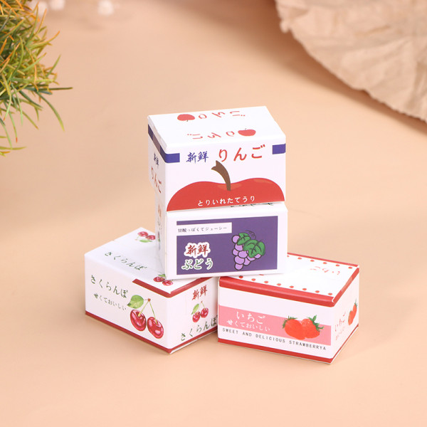 1/12 Dollhouse Papper Lådor Modell Mini Simulering Frukt Box Doll A7