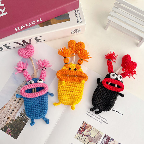 Creative e Cartoon Car Key Pack Pølse Munn Strikke Ull Bil A5