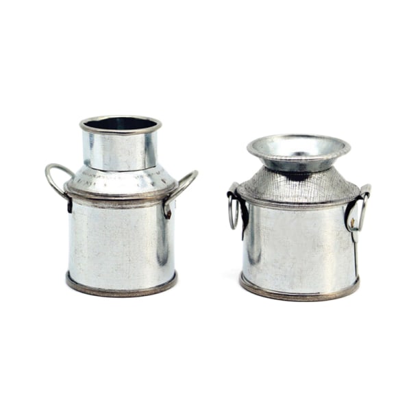 1:12 Dukkehus Miniatyr Farm Milk Can Kettle Pot Metallbøtte B