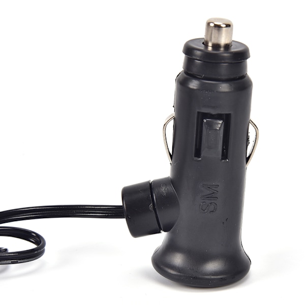 Sort 3-veis Multi Socket Bil Lighter Splitter USB-lader