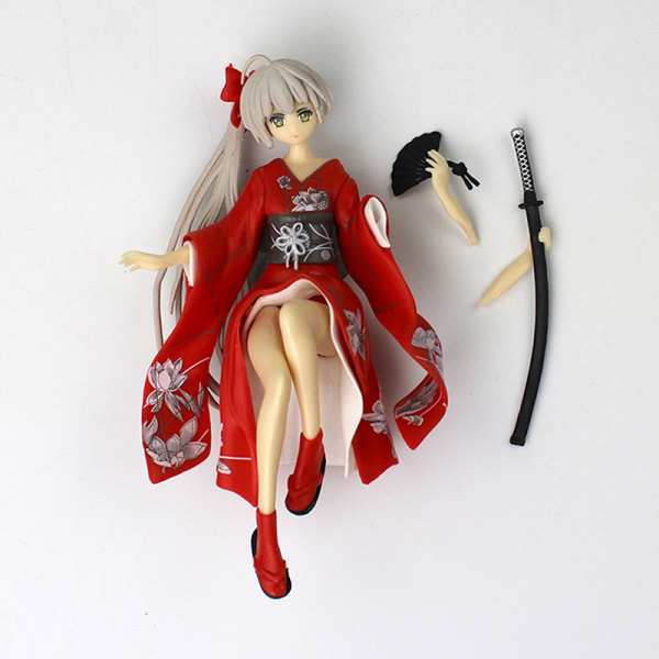 Anime Doll Model Leker Kimono Sora Figur Car Collection Model T Red