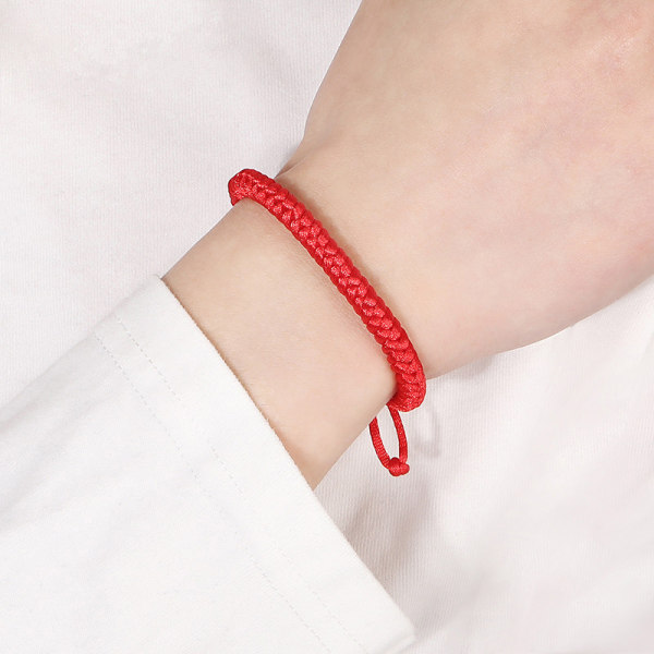 1/5 st Kvinnor Lucky Red Thread Armband Justerbart flätat rep 1 Pc