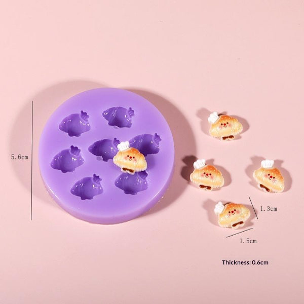 Mini silikoneform Hamburger Ost Brød Risformet DI A1