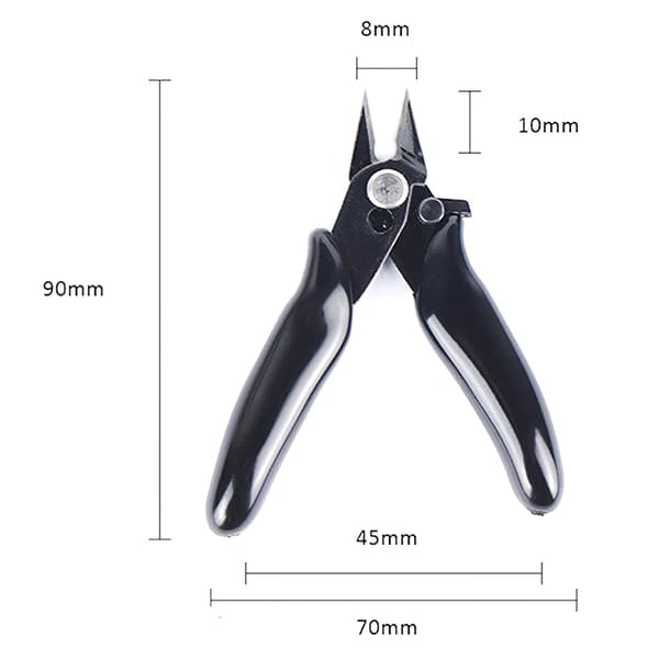 3,5 tommer diagonal minitang Wire ters Electronic Wire Kabel te Black
