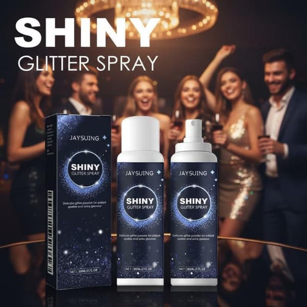 Glittrande Glitterspray Strålande Silver Glitterspray för Hår & Kropp