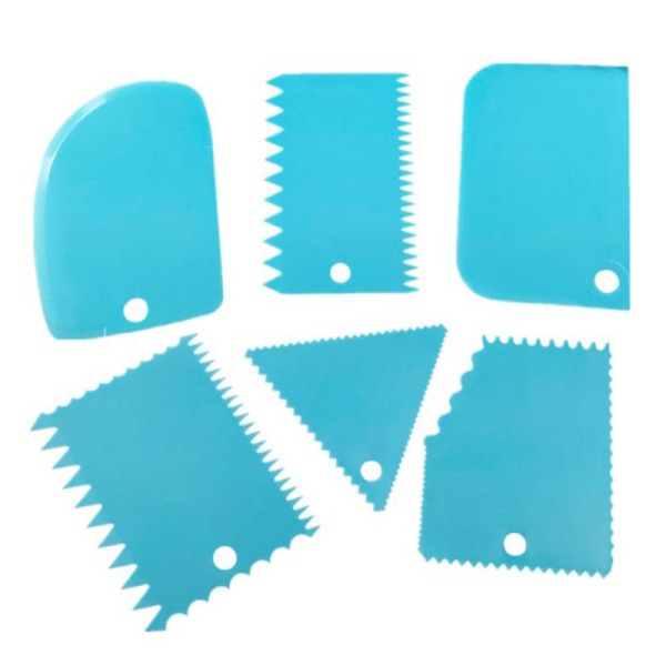 6 STK Keramik Plastskraberværktøj Lerskulptur Tandform C Blue