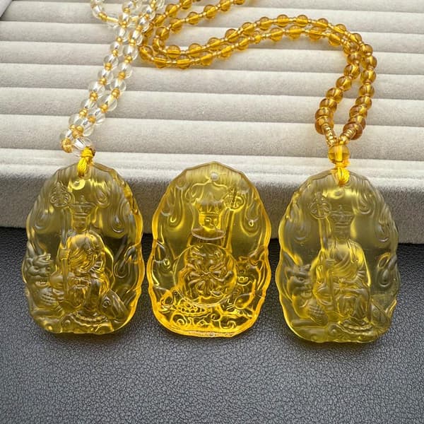 Ksitigarbha Bodhisattva Hängsmycke Halsband Buddha Lyckoamulett Pe A3