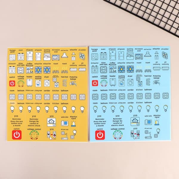 2/5 stk. Vandtæt engelsk version el-boks elektrisk kredsløb blue 5sheets
