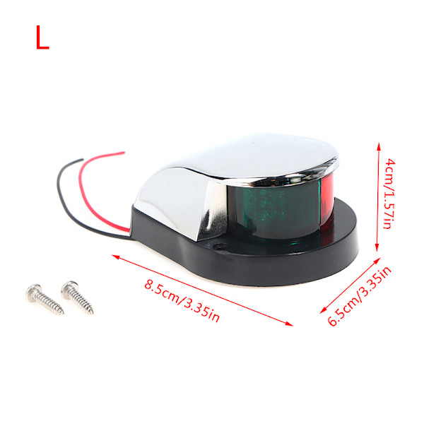 Båtljus Röd & Grön 12V LED Bow Navigation Light Sailing S L