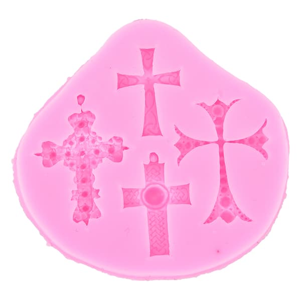 Gothic Cross Jesus Silikonfondantform Kakedekorering Choco