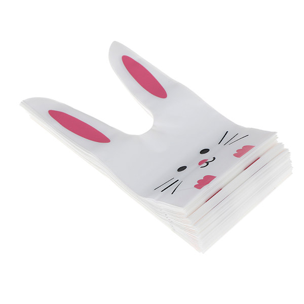 50 stk e Long Bunny Ear Gavepose Påske Candy Gift Plastic Part Blue