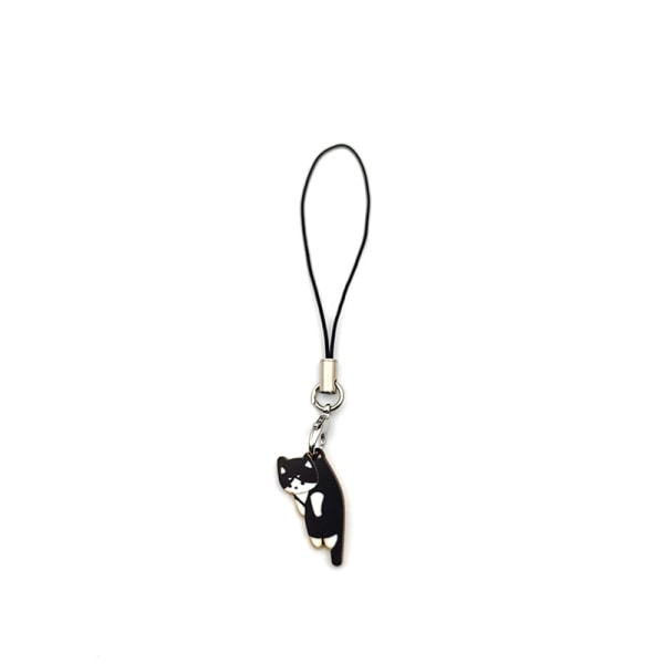 Mobile Phone Lanyard Universal Cat Phone Strap For IPhone Case Black