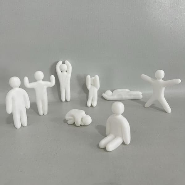 3D-printet Meccha Chameleon Robotmodel Flere Poser Samleobjekt 8PCS
