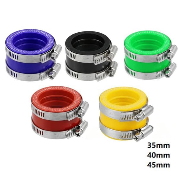 Til motorcykel karburator gummiadapter 35/40/45 mm indsugningsrør Red 35mm