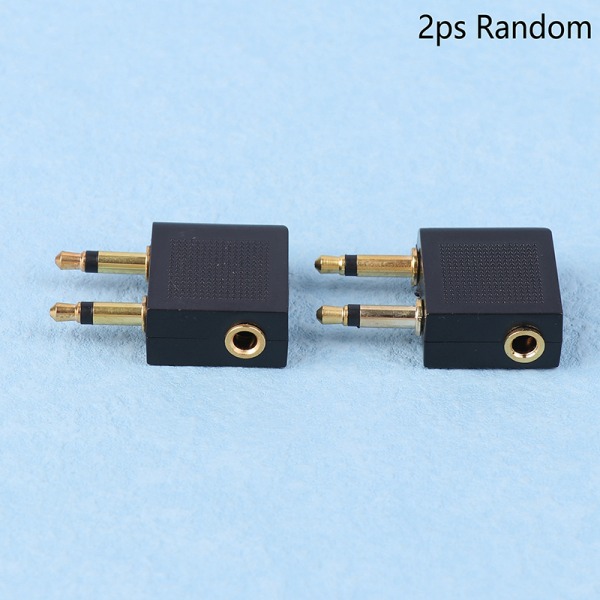 2kpl Kannettavat Aviation Headset Conversion Plug Plane Seat Headp