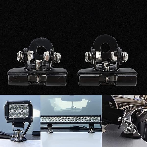 2st LED-ljusrampsfäste LED-arbetsljusfäste Black 2pcs