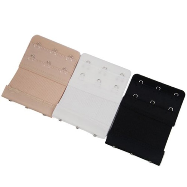 Bra Extender Extension Elastinen 2/3 koukku Clip On Strap Soft B White