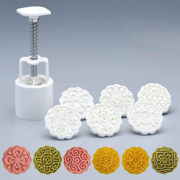 6kpl/ set Kukkamuotoinen Mooncake Mold Mold