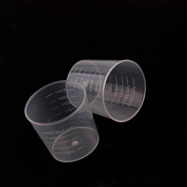 20st 30ml Plast Graduated Mätkopp Vätskebehållare Epo